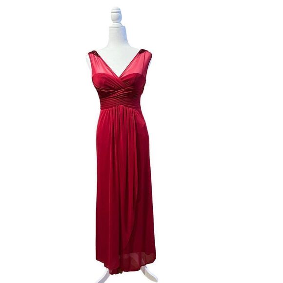 Adrianna Papell Maroon Long Evening Gown‎ Size 2 - Picture 2 of 6